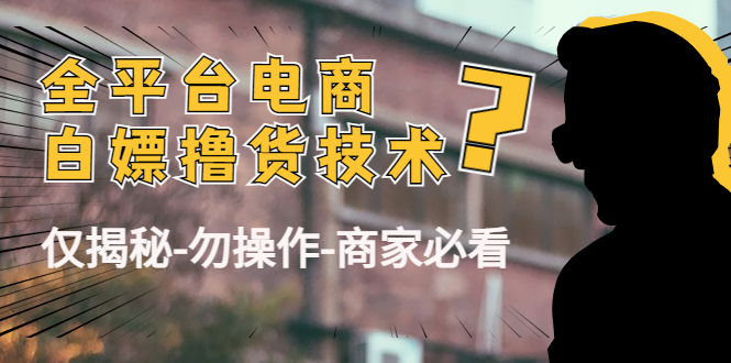 （4515期）外面收费2980的全平台电商白嫖撸货技术（仅揭秘-勿操作-商家必看）-创奇社 - AI前沿·副业变现·资源教程！