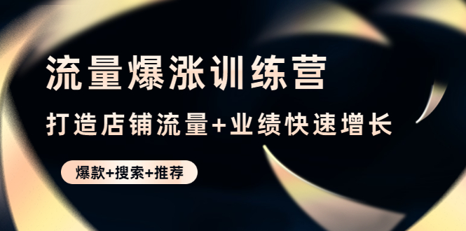 （4487期）流量爆涨训练营：打造店铺流量+业绩快速增长 (爆款+搜索+推荐)-创奇社