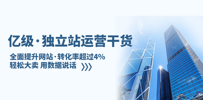 （5279期）亿级·独立站运营干货：全面提升网站·转化率超过4%，轻松大卖 用数据说话-创奇社