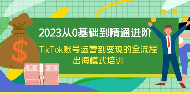 （6299期）2023从0基础到精通进阶，TikTok账号运营到变现的全流程出海模式培训-创奇社 - AI前沿·副业变现·资源教程！