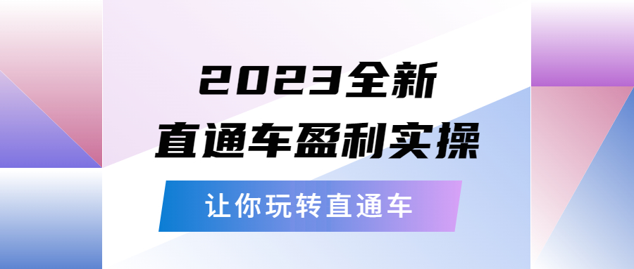 （5714期）2023全新直通车·盈利实操：从底层，策略到搭建，让你玩转直通车-创奇社