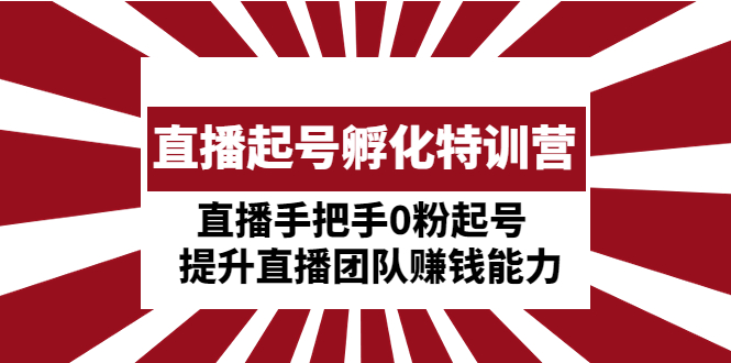 （4864期）直播起号孵化特训营：直播手把手0粉起号  提升直播团队赚钱能力-创奇社 - AI前沿·副业变现·资源教程！