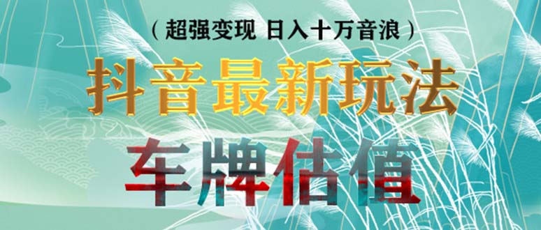 （5236期）抖音最新无人直播变现直播车牌估值玩法项目 轻松日赚几百+【详细玩法教程】-创奇社