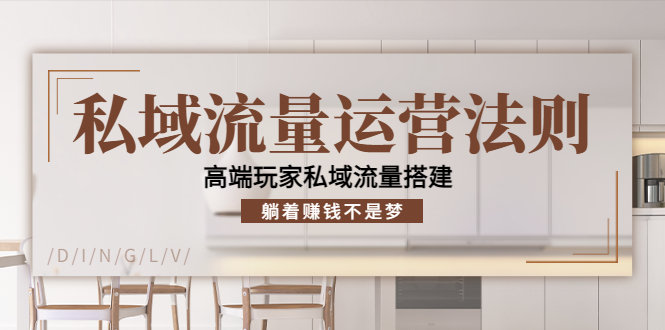 （4105期）私域流量运营法则，高端玩家私域流量搭建，躺着赚钱不是梦！-创奇社