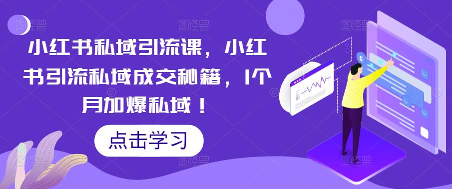 （5352期）小红书私域引流课，小红书引流私域成交秘籍，1个月加爆私域！-创奇社