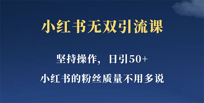 （5674期）小红书无双课一天引50+女粉，不用做视频发视频，小白也很容易上手拿到结果-1