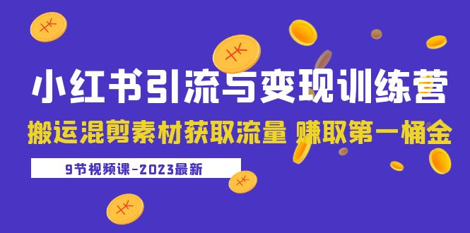 （5546期）2023小红书引流与变现训练营：搬运混剪素材获取流量 赚取第一桶金（9节课）-创奇社