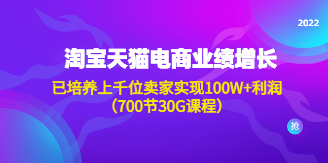 （4409期）淘系天猫电商业绩增长：已培养上千位卖家实现100W+利润（700节30G课程）-创奇社 - AI前沿·副业变现·资源教程！