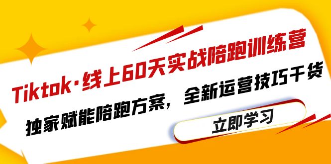 （6333期）Tiktok·线上60天实战陪跑训练营，独家赋能陪跑方案，全新运营技巧干货-创奇社