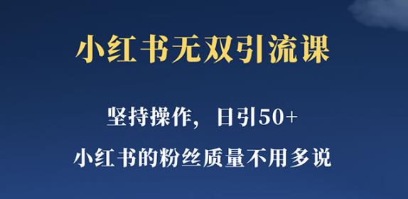 小红书无双课一天引50+女粉，不用做视频发视频，小白也很容易上手拿到结果【仅揭秘】-创奇社 - AI前沿·副业变现·资源教程！