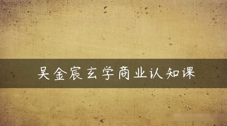吴金宸玄学商业认知课，传统文化商业认知课-创奇社 - AI前沿·副业变现·资源教程！