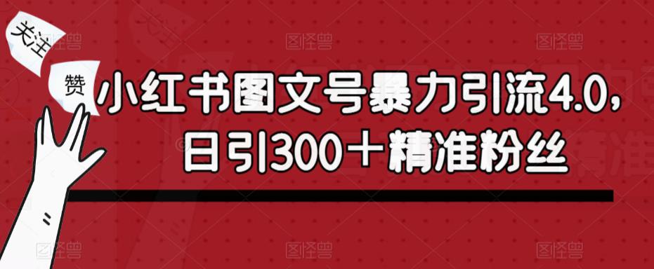 小红书图文号暴力引流4.0，日引300＋精准粉丝【揭秘】-创奇社 - AI前沿·副业变现·资源教程！