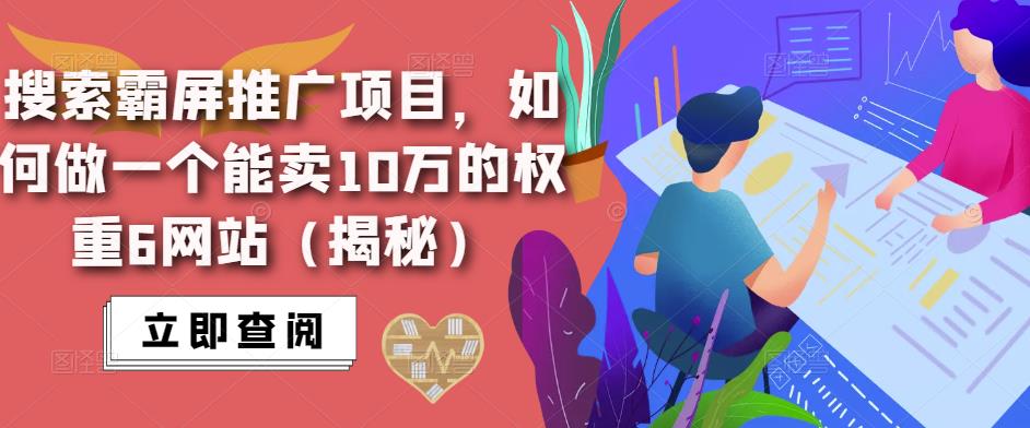 搜索霸屏推广项目，如何做一个能卖10万的权重6网站（揭秘）-创奇社 - AI前沿·副业变现·资源教程！