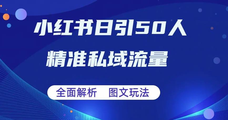 全面解析小红书图文引流日引50私域流量【揭秘】-1