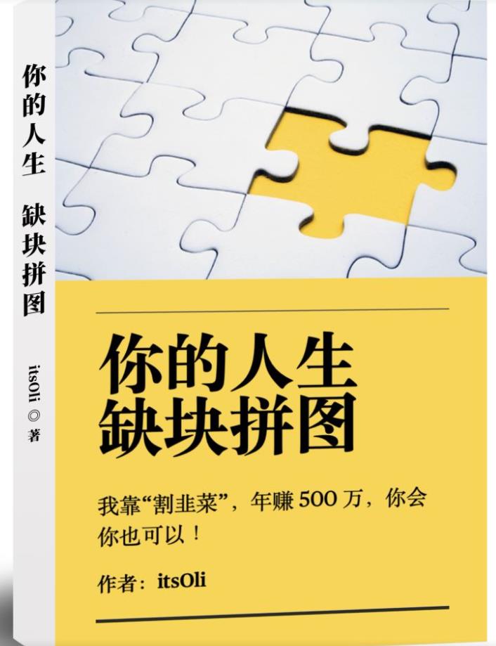 某高赞电子书《你的人生，缺块拼图——我靠“割韭菜”，年赚500万，你会你也可以》-创奇社 - AI前沿·副业变现·资源教程！