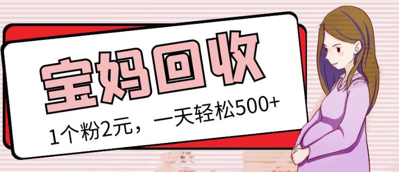 最新小红书母婴号宝妈粉回收项目，1个粉2元，一天轻松500+案例分享【粉丝包回收】-创奇社 - AI前沿·副业变现·资源教程！