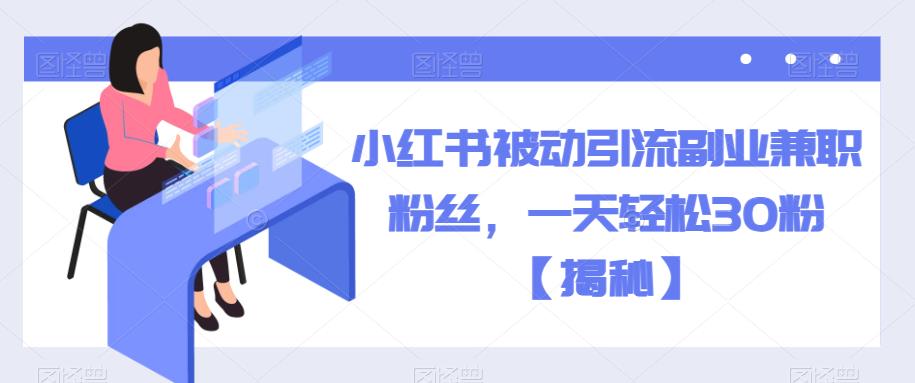 小红书被动引流副业兼职粉丝，一天轻松30粉【揭秘】-1
