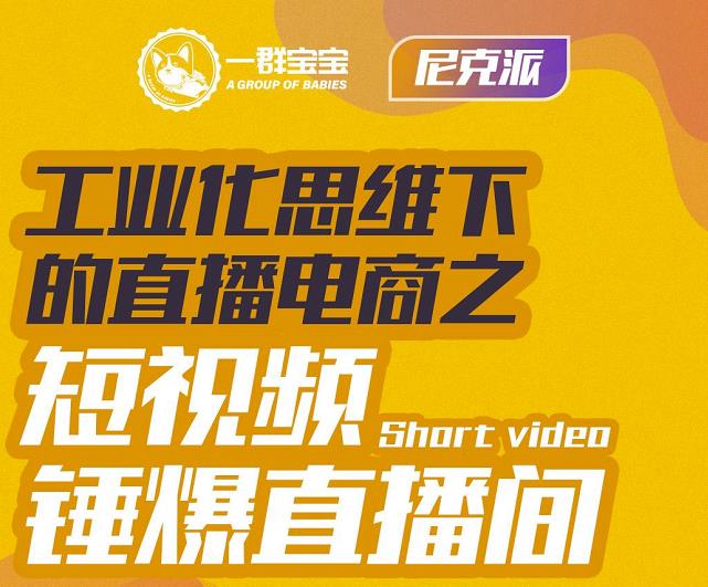 尼克派·工业化思维下的直播电商之短视频锤爆直播间，听话照做执行爆单-创奇社 - AI前沿·副业变现·资源教程！