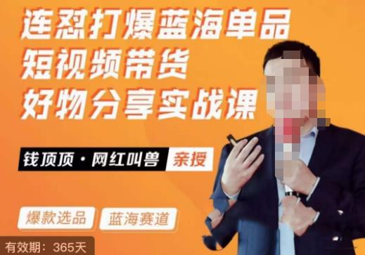网红叫兽·连怼打爆蓝海单品，短视频带货好物分享实战课-创奇社 - AI前沿·副业变现·资源教程！