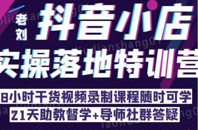 抖音小店实操落地特训营：抖音小店无货源精细化运营，抖店商品卡流量（22节）-创奇社 - AI前沿·副业变现·资源教程！