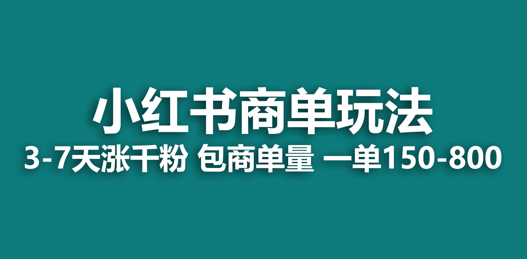 （6698期）小红书商单玩法，一周破千粉，商单接到手软，一单150-800-创奇社 - AI前沿·副业变现·资源教程！