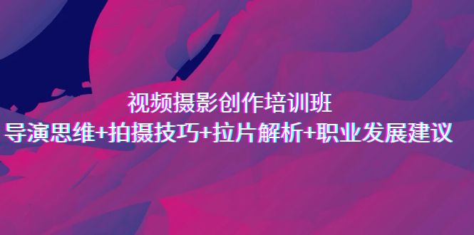 （7018期）视频摄影创作培训班，导演思维+拍摄技巧+拉片解析+职业发展建议-创奇社