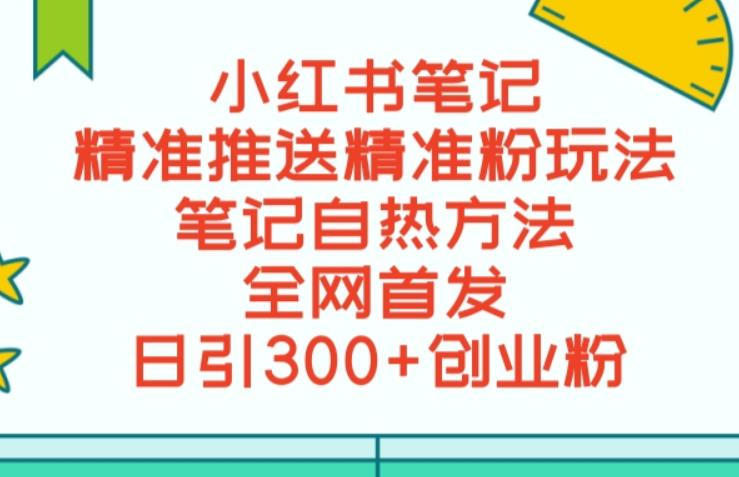 最新小红书笔记精准推送2000+精准粉，单日导流私欲最少300【脚本+教程】-1