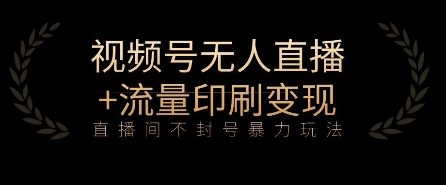 全网首发视频号不封号无人直播暴利玩法+流量印刷机变现，日入1000+【揭秘】-创奇社 - AI前沿·副业变现·资源教程！