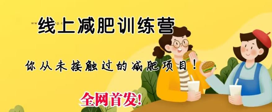 线上减肥训练营，足不出户，仅靠拉几个社群，发几条朋友圈，就可以月实现入五位【揭秘】-创奇社 - AI前沿·副业变现·资源教程！