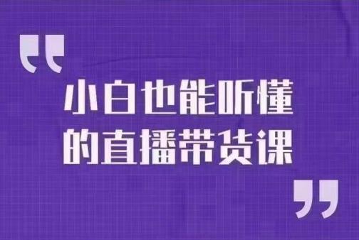 大威本威·小白也能听懂的直播带货课，玩转直播带货，轻松出单-创奇社 - AI前沿·副业变现·资源教程！