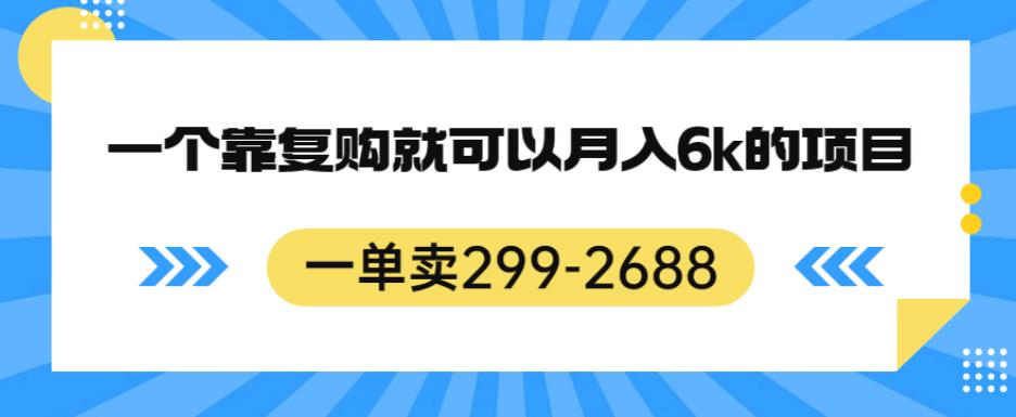 一单卖299-2688，一个靠复购就可以月入6k的暴利项目【揭秘】-创奇社 - AI前沿·副业变现·资源教程！