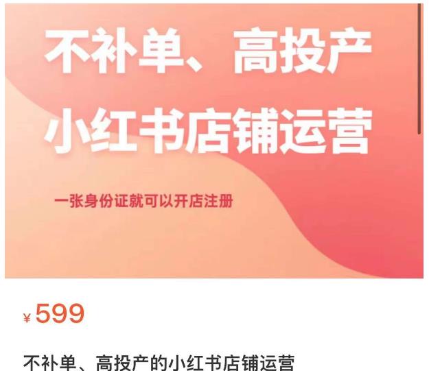 不补单、高投产的小红书店铺运营，一张身份证就可以开店注册-创奇社 - AI前沿·副业变现·资源教程！