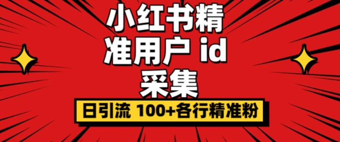 小白都会用的小红书精准用户id采集器日引流精准粉可达到100+（软件+教程）-1