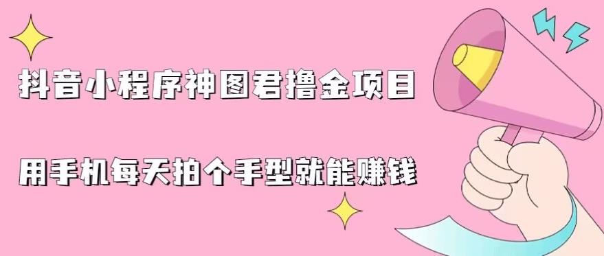 抖音小程序神图君撸金项目，用手机每天拍个手型挂载一下小程序就能赚钱【揭秘】-创奇社 - AI前沿·副业变现·资源教程！