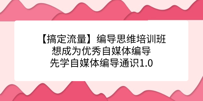 （7281期）【搞定流量】编导思维培训班，想成为优秀自媒体编导先学自媒体编导通识1.0-创奇社 - AI前沿·副业变现·资源教程！