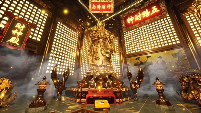 （7359期）VR全景模式五路财神无人直播玩法，抖音目前最火玩法独家制作【吸金又吸睛】-4