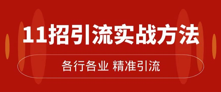精准引流术：11招引流实战方法，让你私域流量加到爆（11节课完整)-创奇社 - AI前沿·副业变现·资源教程！