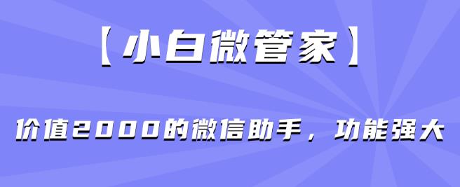 【小白微管家】价值2000的微信助手，功能强大-创奇社 - AI前沿·副业变现·资源教程！