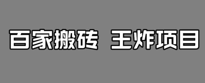 百家最新搬运玩法，单号月入5000+【揭秘】-1