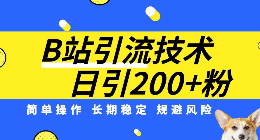 B站引流技术：每天引流200精准粉，简单操作，长期稳定，规避风险-创奇社 - AI前沿·副业变现·资源教程！
