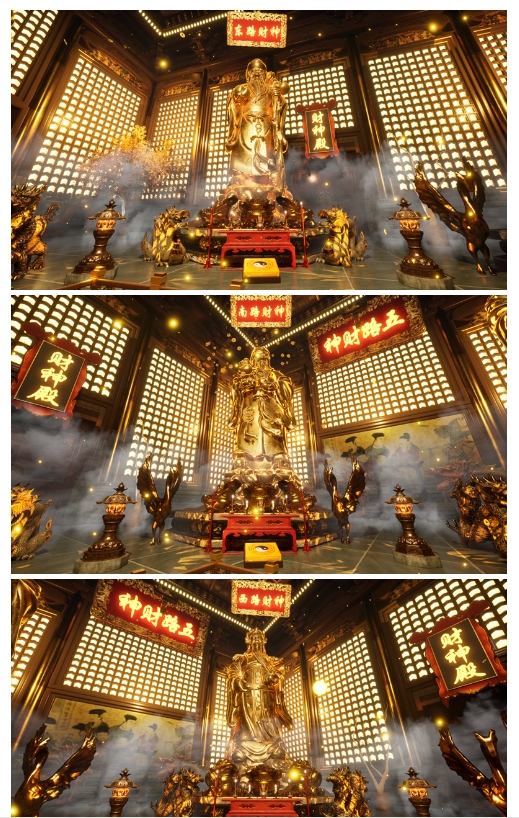 VR全景模式五路财神无人直播玩法，抖音目前最火的玩法独家制作【吸金又吸睛】-3