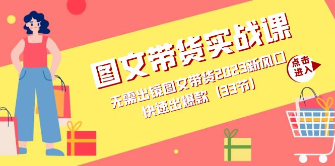 （7496期）图文带货实战课：无需出镜图文带货2023新风口，快速出爆款（33节）-创奇社