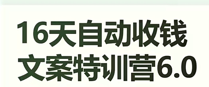 16天自动收钱文案特训营6.0，学会儿每天自动咔咔收钱-创奇社 - AI前沿·副业变现·资源教程！