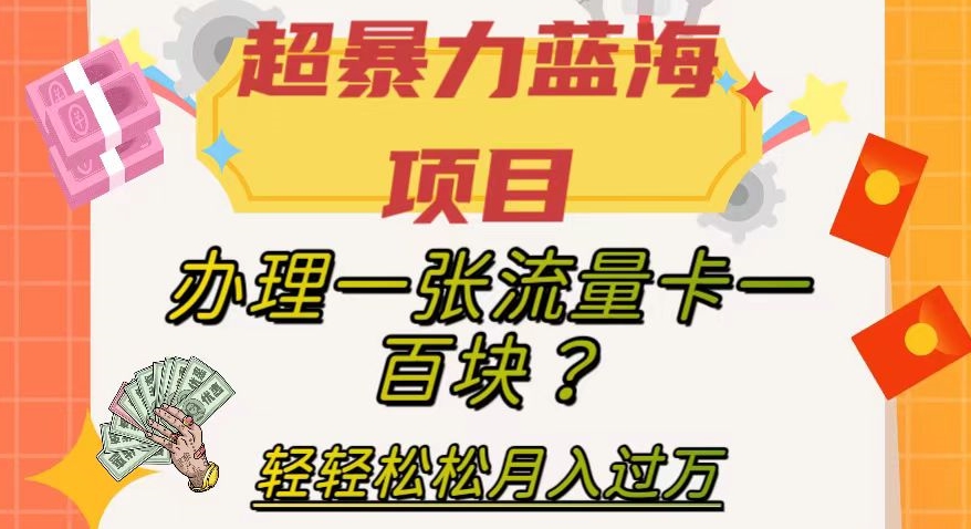 超暴力蓝海项目，办理一张流量卡一百块？轻轻松松月入过万，保姆级教程【揭秘】-1