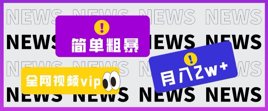 简单粗暴零成本，高回报，全网视频VIP掘金项目，月入2万＋【揭秘】-1