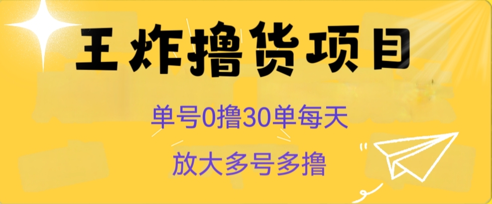 王炸撸货项目，单号0撸30单每天，多号多撸【揭秘】-创奇社 - AI前沿·副业变现·资源教程！