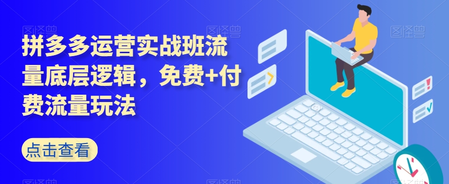 拼多多运营实战班流量底层逻辑，免费+付费流量玩法-创奇社 - AI前沿·副业变现·资源教程！