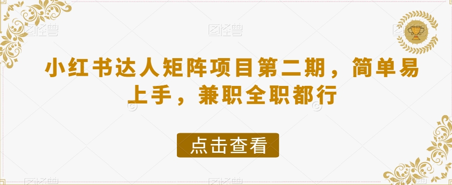 小红书达人矩阵项目第二期，简单易上手，兼职全职都行-创奇社 - AI前沿·副业变现·资源教程！