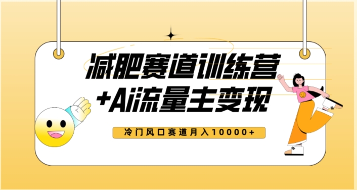 全新减肥赛道AI流量主+训练营变现玩法教程，蓝海冷门赛道小白轻松上手，月入10000+【揭秘】-创奇社 - AI前沿·副业变现·资源教程！