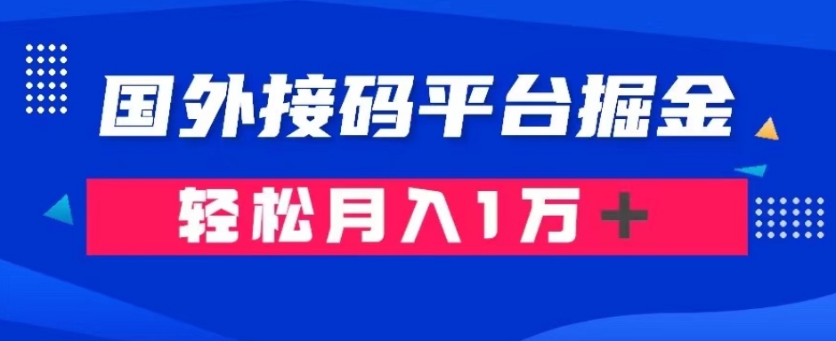 通过国外接码平台掘金：成本1.3，利润10＋，轻松月入1万＋【揭秘】-创奇社 - AI前沿·副业变现·资源教程！